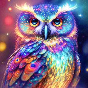 Colorful Owl 30*30CM(Canvas) Full Round Drill Diamond Painting