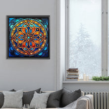 Load image into Gallery viewer, Glass Painting Mandala Flowers 30*30CM(Canvas) Full Round Drill Diamond Painting
