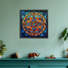 Load image into Gallery viewer, Glass Painting Mandala Flowers 30*30CM(Canvas) Full Round Drill Diamond Painting
