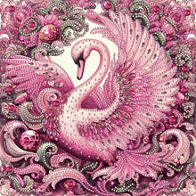 Load image into Gallery viewer, Pink Swan 30*30CM(Canvas) Partial Special Shaped Drill Diamond Painting
