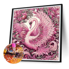 Load image into Gallery viewer, Pink Swan 30*30CM(Canvas) Partial Special Shaped Drill Diamond Painting
