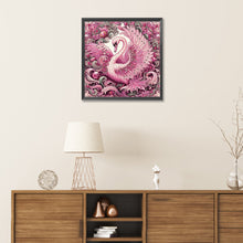 Load image into Gallery viewer, Pink Swan 30*30CM(Canvas) Partial Special Shaped Drill Diamond Painting
