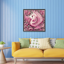 Load image into Gallery viewer, Pink Swan 30*30CM(Canvas) Partial Special Shaped Drill Diamond Painting
