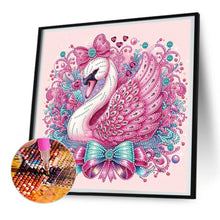 Load image into Gallery viewer, Pink Swan 30*30CM(Canvas) Partial Special Shaped Drill Diamond Painting
