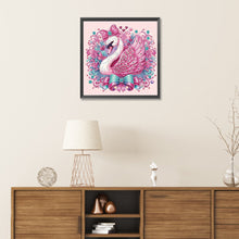 Load image into Gallery viewer, Pink Swan 30*30CM(Canvas) Partial Special Shaped Drill Diamond Painting
