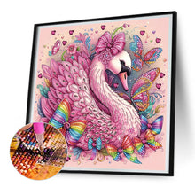 Load image into Gallery viewer, Pink Swan 30*30CM(Canvas) Partial Special Shaped Drill Diamond Painting
