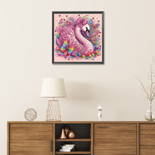 Load image into Gallery viewer, Pink Swan 30*30CM(Canvas) Partial Special Shaped Drill Diamond Painting
