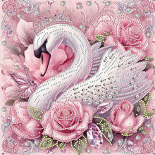 Load image into Gallery viewer, Pink Swan 30*30CM(Canvas) Partial Special Shaped Drill Diamond Painting
