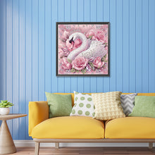 Load image into Gallery viewer, Pink Swan 30*30CM(Canvas) Partial Special Shaped Drill Diamond Painting
