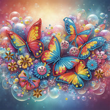 Load image into Gallery viewer, Butterfly 30*30CM(Canvas) Partial Special Shaped Drill Diamond Painting
