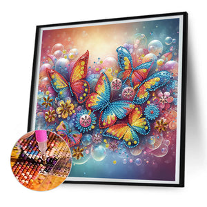 Butterfly 30*30CM(Canvas) Partial Special Shaped Drill Diamond Painting