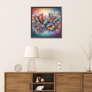 Butterfly 30*30CM(Canvas) Partial Special Shaped Drill Diamond Painting