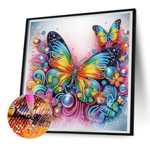 Load image into Gallery viewer, Butterfly 30*30CM(Canvas) Partial Special Shaped Drill Diamond Painting
