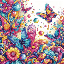 Load image into Gallery viewer, Butterfly 30*30CM(Canvas) Partial Special Shaped Drill Diamond Painting
