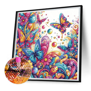 Butterfly 30*30CM(Canvas) Partial Special Shaped Drill Diamond Painting