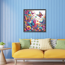 Load image into Gallery viewer, Butterfly 30*30CM(Canvas) Partial Special Shaped Drill Diamond Painting
