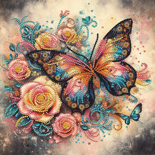 Load image into Gallery viewer, Butterfly 30*30CM(Canvas) Partial Special Shaped Drill Diamond Painting
