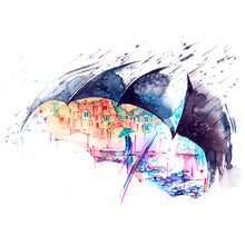 Load image into Gallery viewer, Simple Strokes Of City Under Umbrella - 50*35CM 14CT Stamped Cross Stitch
