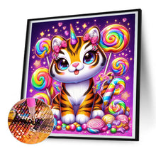 Load image into Gallery viewer, Candy And Tiger 30*30CM(Canvas) Full Round Drill Diamond Painting
