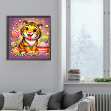 Load image into Gallery viewer, Dessert And Tiger 30*30CM(Canvas) Full Round Drill Diamond Painting
