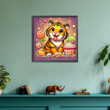 Load image into Gallery viewer, Dessert And Tiger 30*30CM(Canvas) Full Round Drill Diamond Painting
