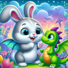 Load image into Gallery viewer, Rabbit And Dinosaur 30*30CM(Canvas) Full Round Drill Diamond Painting
