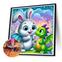 Load image into Gallery viewer, Rabbit And Dinosaur 30*30CM(Canvas) Full Round Drill Diamond Painting
