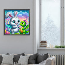 Load image into Gallery viewer, Rabbit And Dinosaur 30*30CM(Canvas) Full Round Drill Diamond Painting
