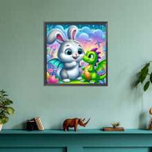 Load image into Gallery viewer, Rabbit And Dinosaur 30*30CM(Canvas) Full Round Drill Diamond Painting
