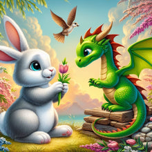 Load image into Gallery viewer, Rabbit And Dragon 30*30CM(Canvas) Full Round Drill Diamond Painting
