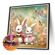 Load image into Gallery viewer, Two White Rabbits 30*30CM(Canvas) Full Round Drill Diamond Painting
