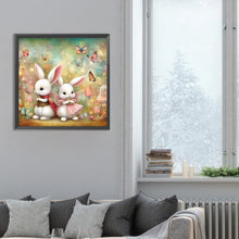 Load image into Gallery viewer, Two White Rabbits 30*30CM(Canvas) Full Round Drill Diamond Painting
