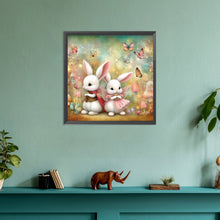 Load image into Gallery viewer, Two White Rabbits 30*30CM(Canvas) Full Round Drill Diamond Painting
