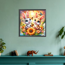 Load image into Gallery viewer, Two Rabbits 30*30CM(Canvas) Full Round Drill Diamond Painting
