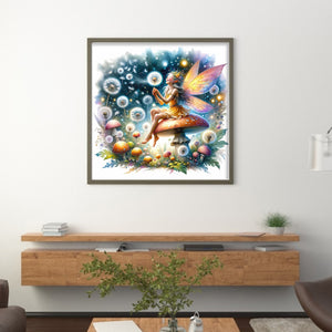 Elf On The Mushroom - 40*40CM 11CT Stamped Cross Stitch