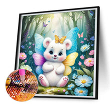 Load image into Gallery viewer, Garden Butterfly Bear 30*30CM(Canvas) Full Round Drill Diamond Painting
