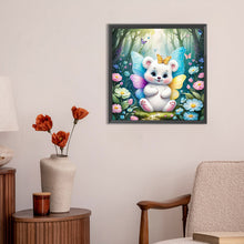 Load image into Gallery viewer, Garden Butterfly Bear 30*30CM(Canvas) Full Round Drill Diamond Painting
