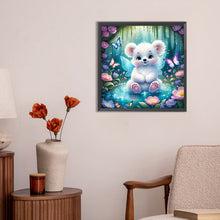 Load image into Gallery viewer, Garden Butterfly Bear 30*30CM(Canvas) Full Round Drill Diamond Painting
