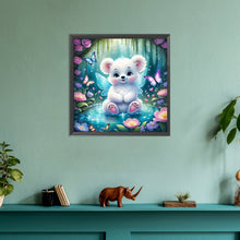 Load image into Gallery viewer, Garden Butterfly Bear 30*30CM(Canvas) Full Round Drill Diamond Painting
