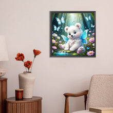 Load image into Gallery viewer, Garden Butterfly Bear 30*30CM(Canvas) Full Round Drill Diamond Painting
