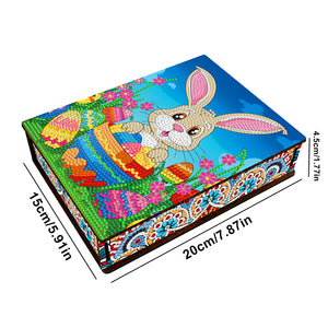 Wooden Rabbit Easter Eggs DIY Special Shaped Diamond Painting Jewelry Organiser