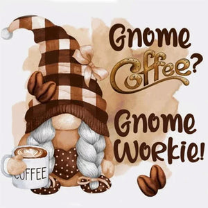 Coffee Gnome - 40*40CM 11CT Counted Cross Stitch