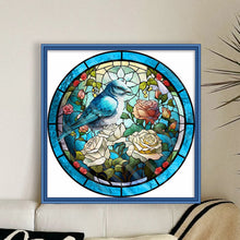 Load image into Gallery viewer, Glass Painting-Birds And Flowers - 40*40CM 11CT Stamped Cross Stitch
