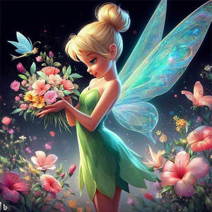 Tinker Bell - 40*40CM 11CT Stamped Cross Stitch