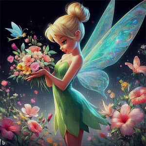 Tinker Bell - 40*40CM 11CT Stamped Cross Stitch