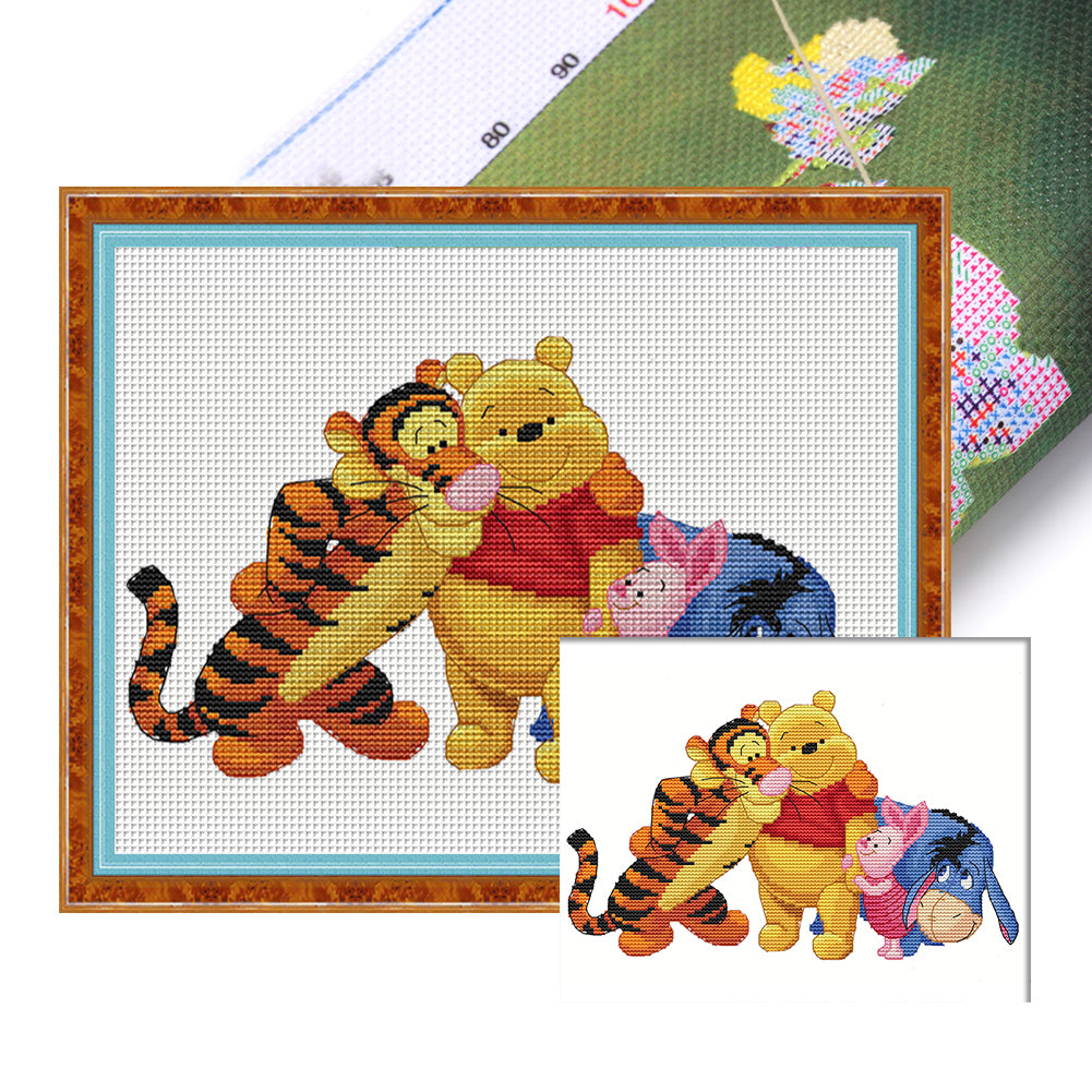 Winnie The Pooh And His Friends - 50*40CM 11CT Stamped Cross Stitch