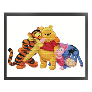 Winnie The Pooh And His Friends - 50*40CM 11CT Stamped Cross Stitch