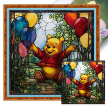 Load image into Gallery viewer, Glass Painting-Winnie The Pooh - 40*40CM 11CT Stamped Cross Stitch
