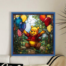 Load image into Gallery viewer, Glass Painting-Winnie The Pooh - 40*40CM 11CT Stamped Cross Stitch
