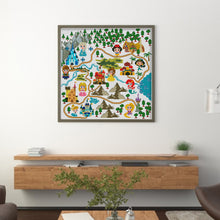 Load image into Gallery viewer, Disney Princesses On Map - 50*50CM 11CT Stamped Cross Stitch
